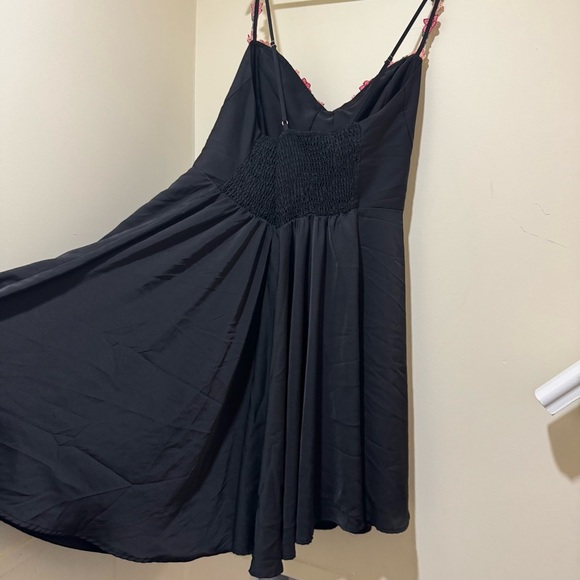 Women’s SHEIN brand Black Tank Top Pink Floral Details Casual Flowy Dress Size5X - Picture 14 of 15